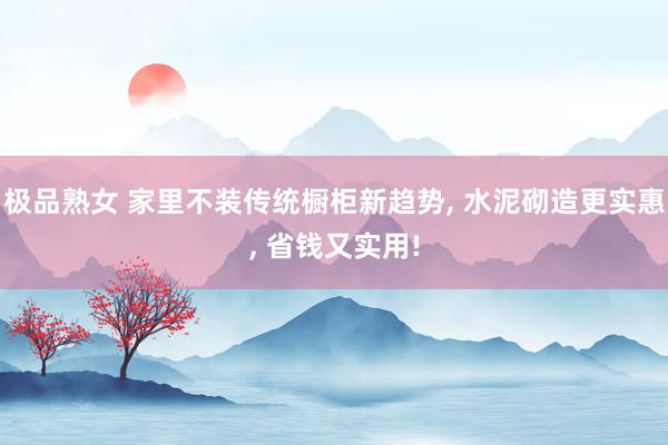 极品熟女 家里不装传统橱柜新趋势， 水泥砌造更实惠， 省钱又实用!