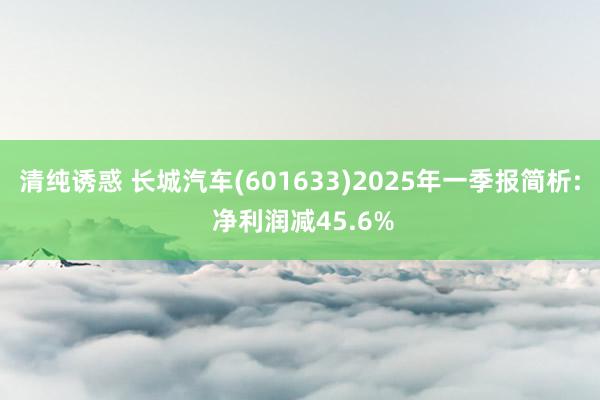 清纯诱惑 长城汽车(601633)2025年一季报简析: 净利润减45.6%